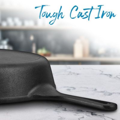 cast iron 12 InchHeavy Duty Pre-Seasoned Pan - Grill, Stovetop, Induction, Oven & Campfire Safe