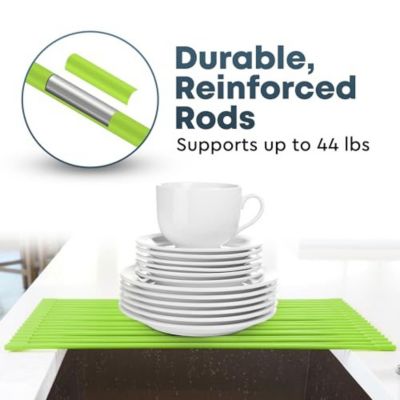 Multipurpose Heavy-Duty Silicone Roll Up Sink Drying Rack