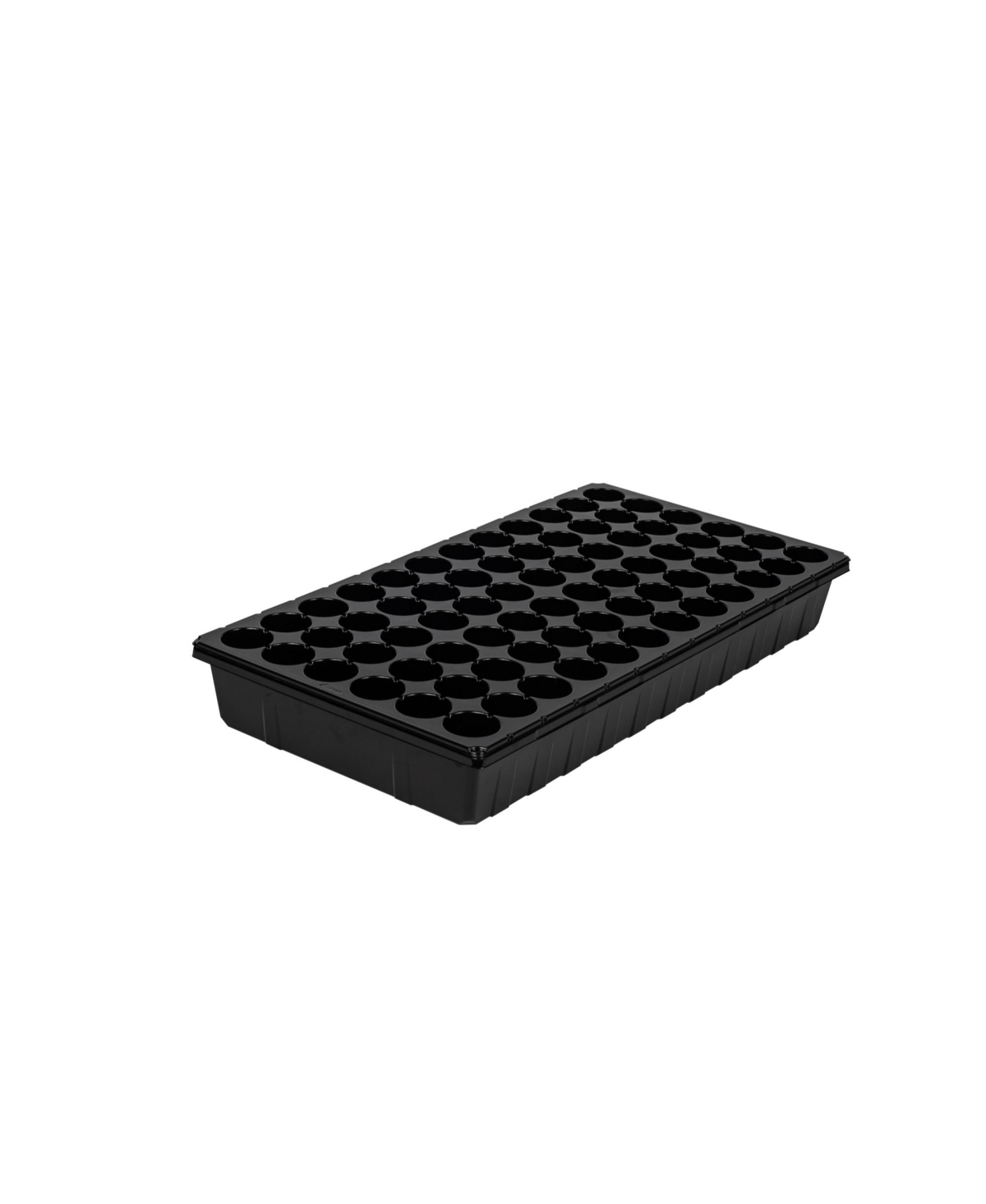 21 x 11in Round 72 Cell Insert Tray, Black - Black