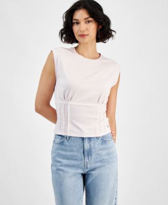 GUESS - Women's Karmen Cinched Sleeveless Corset Top