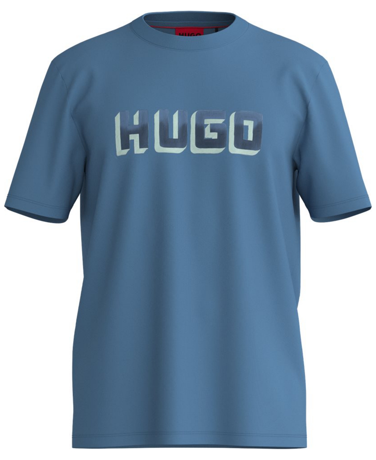 Shop Hugo By  Boss Men's Logo T-shirt In Med Bu