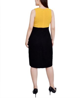 Petite Lace-Detail 2 Piece Textured Knit Dress Set