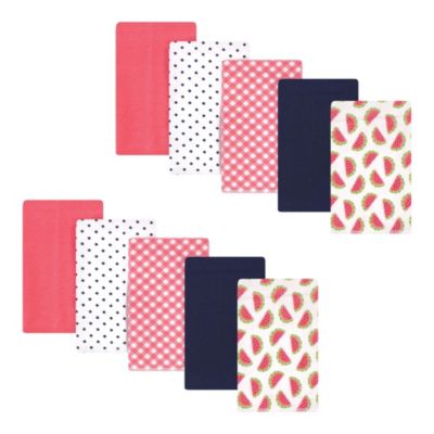 Girls 10Pk Flannel Burp Cloth