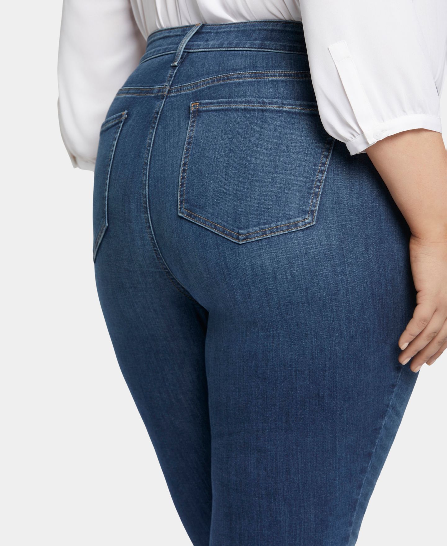 Женские джинсы NYDJ Plus Size Marilyn Straight Leg, цвет: Cooper — фото 4
