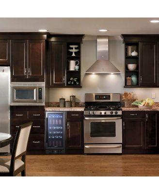 15" Built-in 96 Can Beverage Fridge in Black Stainless Steel with Precision Temperature Controls and Adjustable Shelves