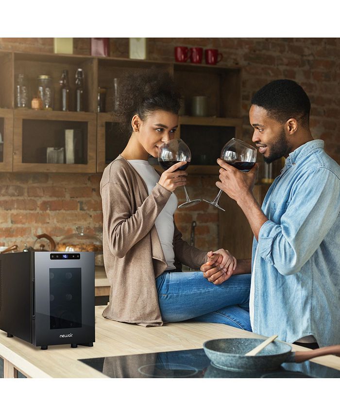 Newair ShadowT Series Wine Cooler Refrigerator, 6 Bottle Countertop