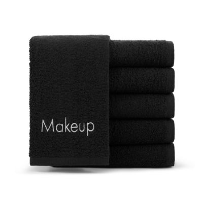 Embroidered Makeup Remover Towels (Pack of 6), 11x17 in., Color Options, 100% Cotton Fingertip Towels