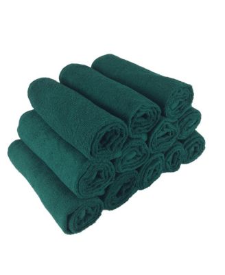 Bleach-Safe Cotton Salon Towels (12 Pack), Jr. Size 16x27 in., Solid Color, Absorbent Hair Drying Towel, Perfect for Salon and Spa