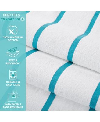 Las Rayas Cotton Beach Towels, 4-Pack, 30" x 60"