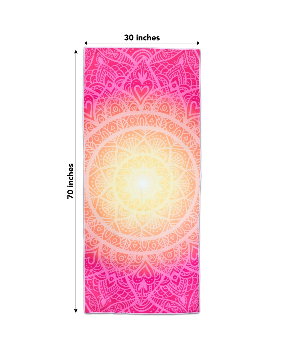 Arkwright Home Mandala Beach Towel w/ Travel Bag - 30x70 - Color Options