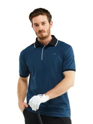 Men's Classic-Fit Cotton-Blend Pique Polo Shirt with Contrast Collar