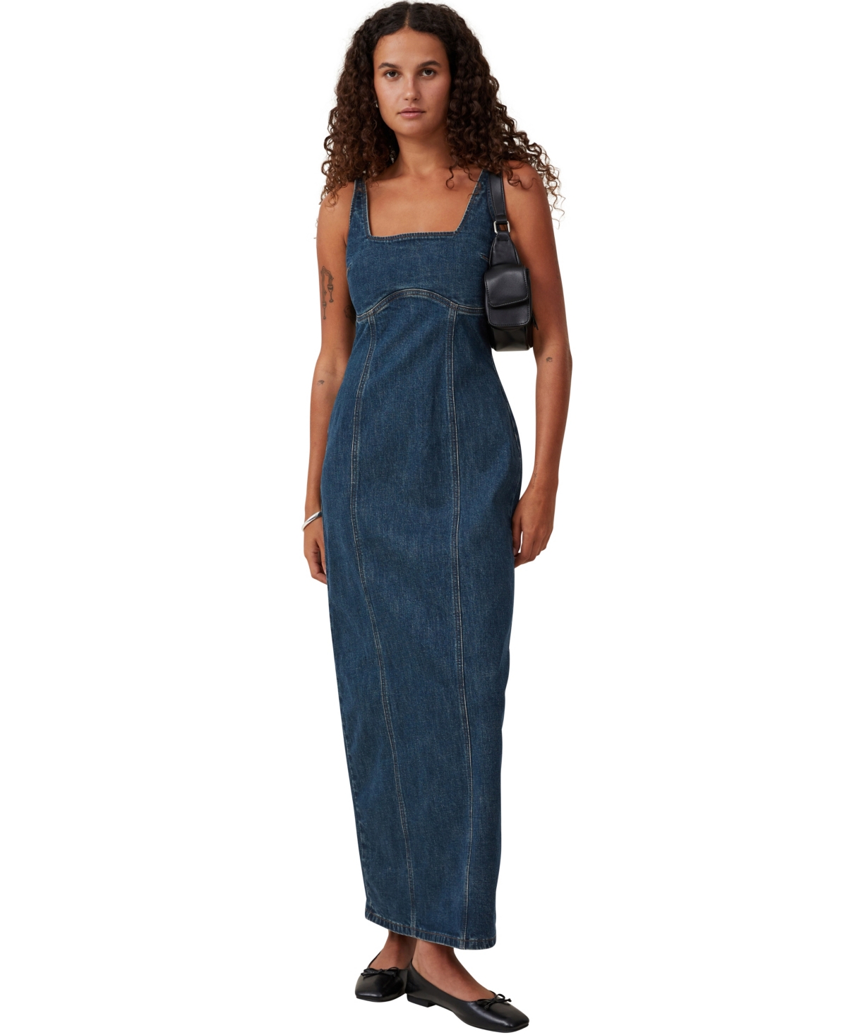 Shop Cotton On Women's Sloan Denim Maxi Dress In Blue
