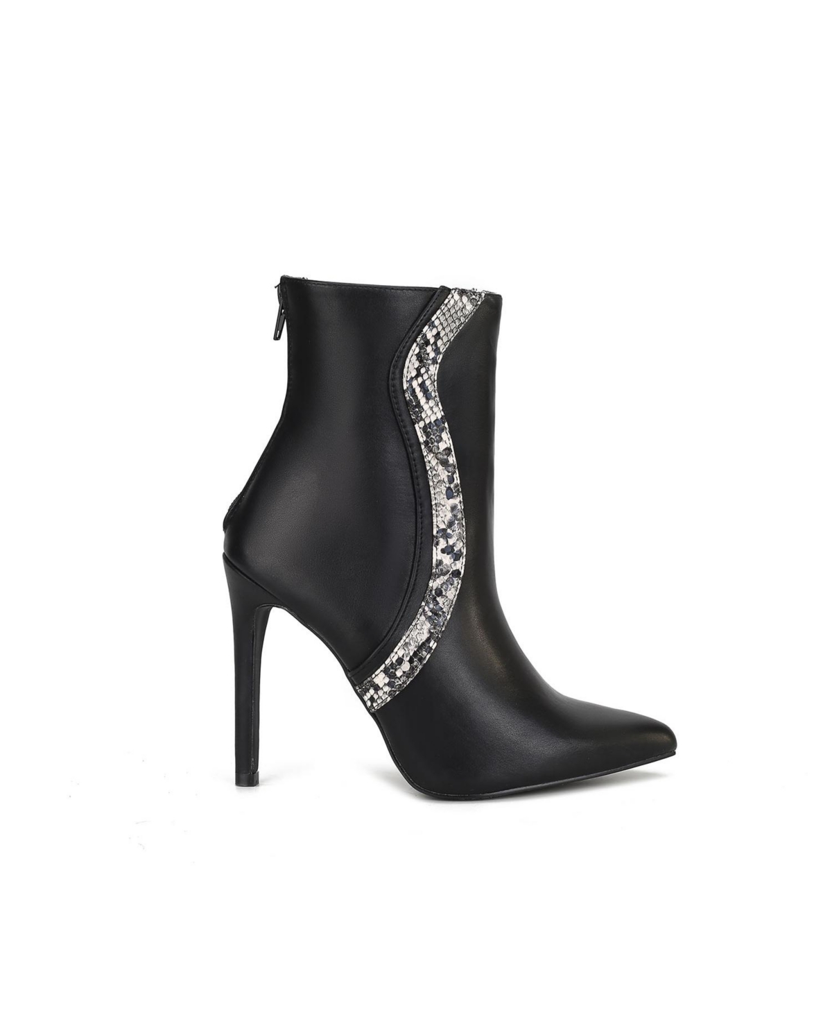 Celeste Snake Embossed high Heels Ankle Boot by Mia K - Red
