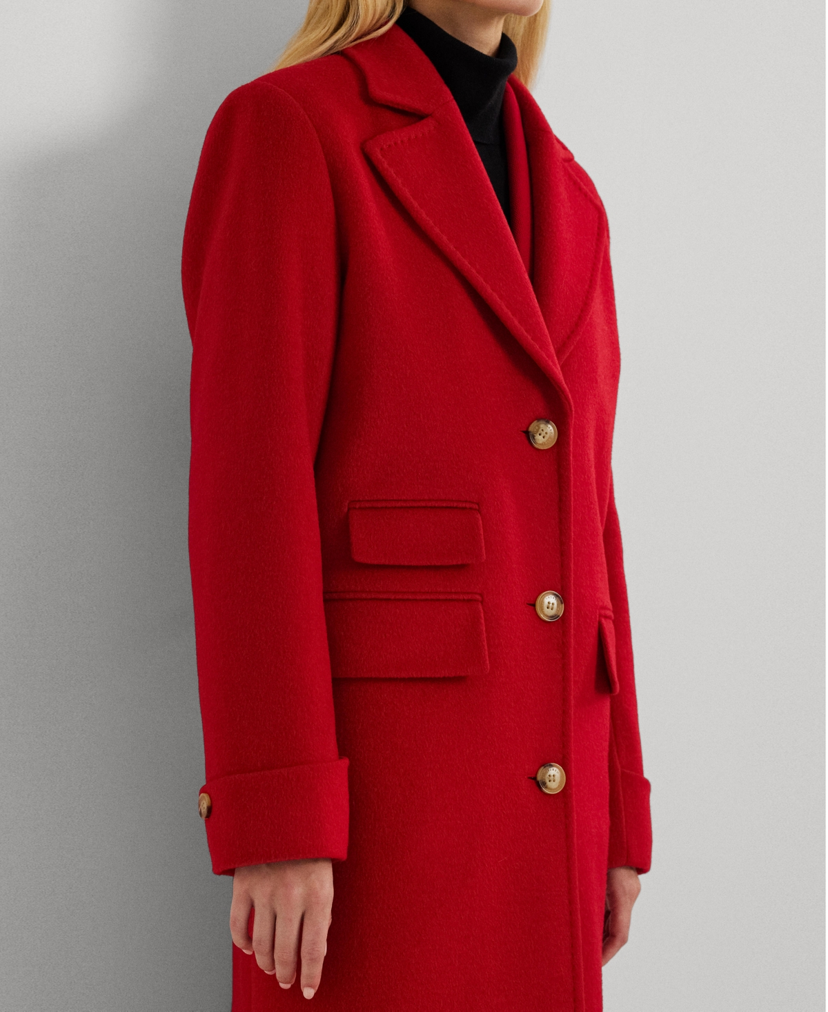 Lauren Ralph Lauren Women's Long Notched-Collar Coat