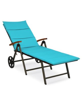 Outdoor Chaise Lounge Chair Rattan Lounger Recliner Chair