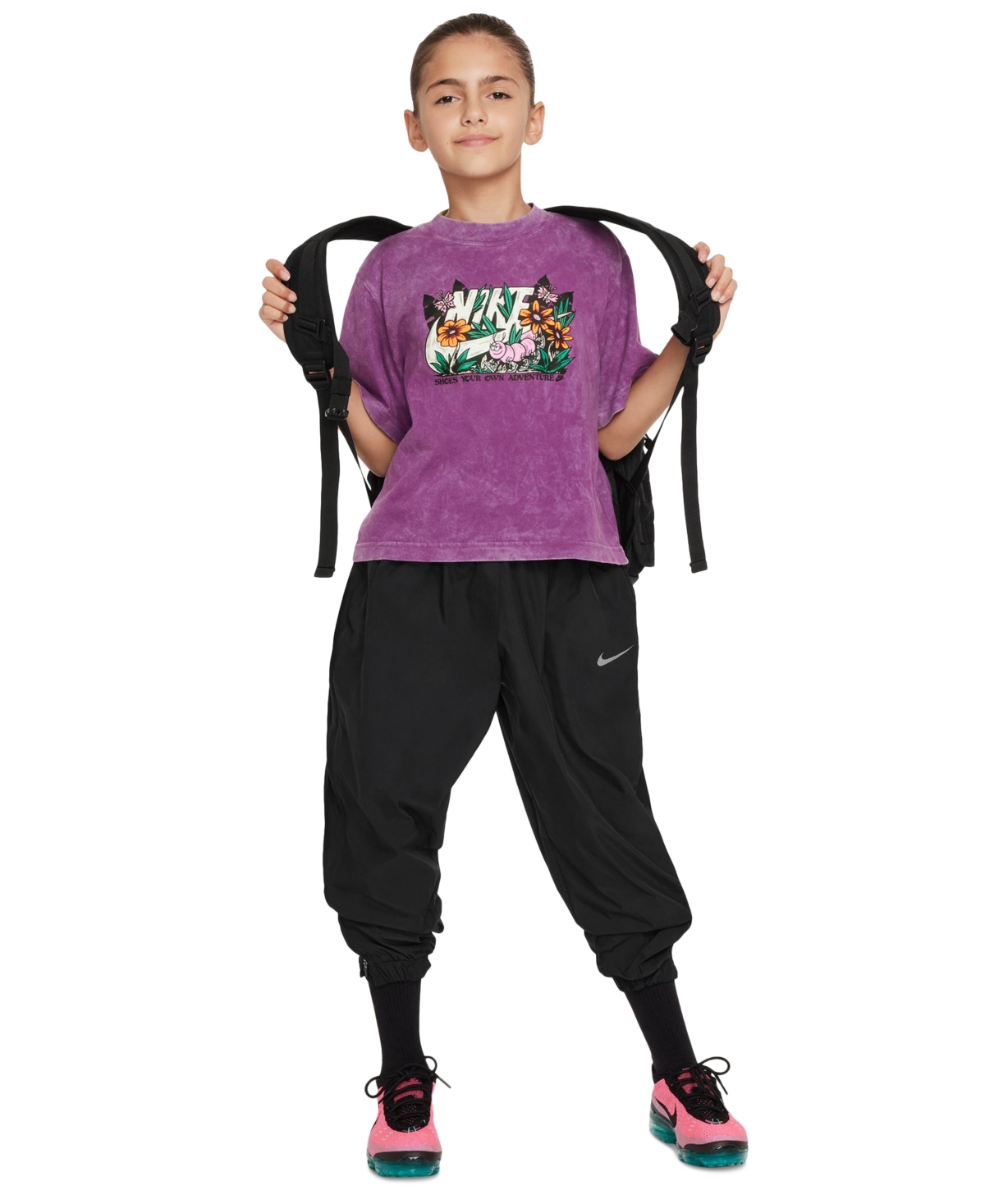 Nike Big Girls Sportswear Graphic-Print Cotton T-Shirt