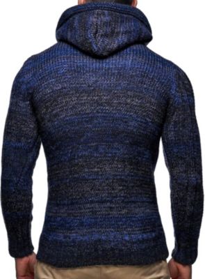 Men s Knitted Pullover | Long-sleeved slim fit hoodie | Basic winter hoodie-sweater for Men