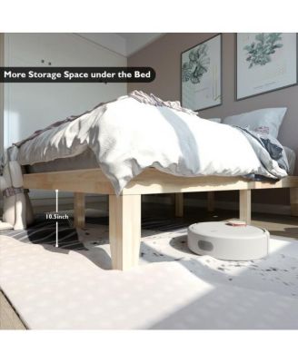 Queen Size 14 Inch Wooden Bed Mattress Frame