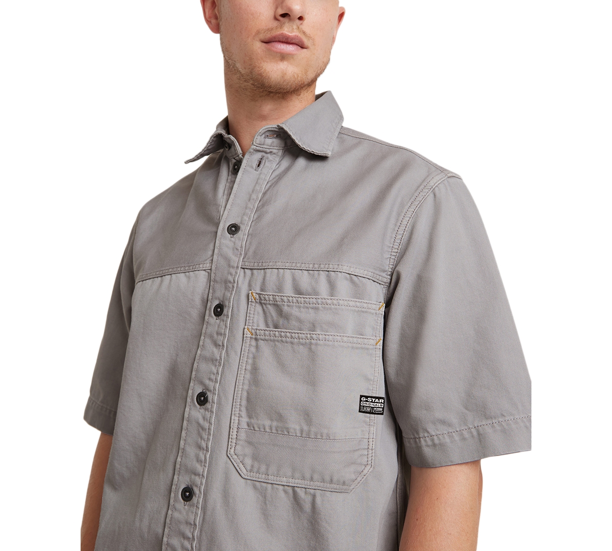 Shop G-star Raw Men's Relaxed-fit Double-pocket Shirt In Renaissanc