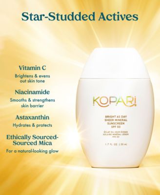 Bright As Day Sheer Mineral Sunscreen SPF 50, 1.7 oz.