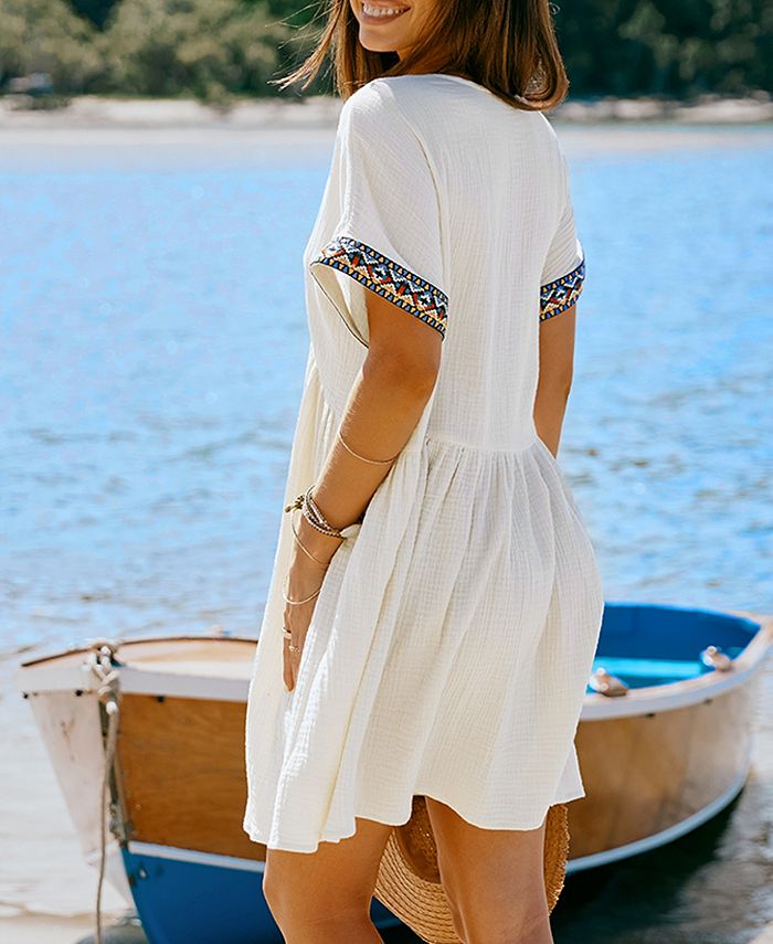 Mini Beach Dresses Mini Dress Casual White Short Beach Dress Beach Dress  Short Summer