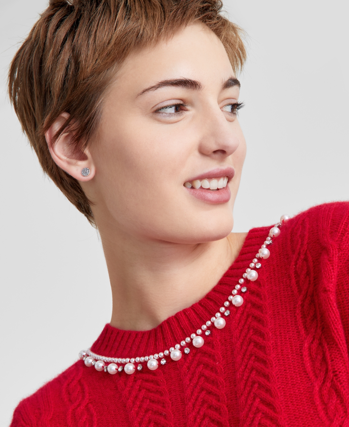 Charter Club Women's Cashmere Embellished Cable-Knit Tunic Sweater, Created for Macy's