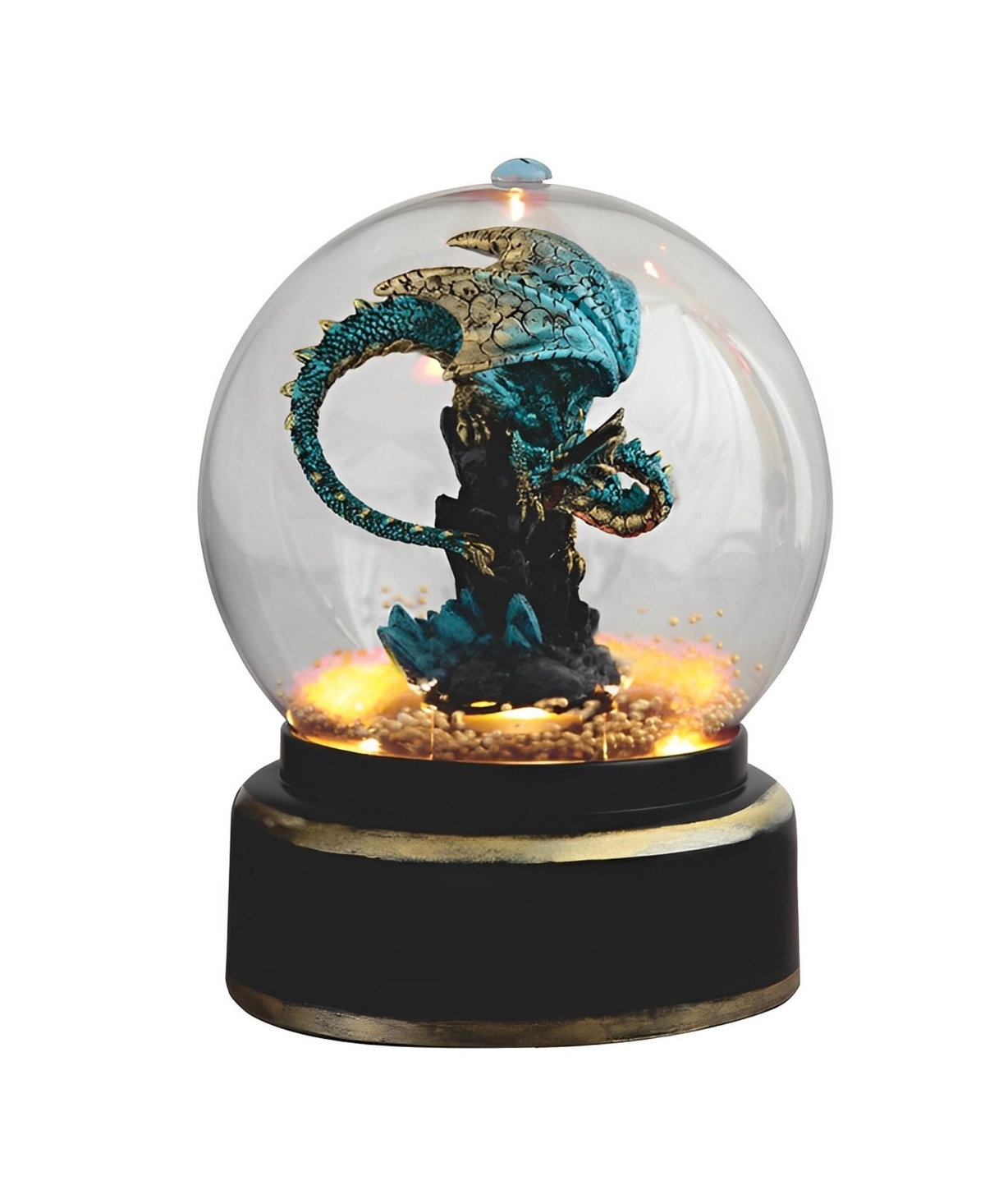 7.5"H Aqua Blue Dragon in Air Powered Snow Globe Home Decor Perfect Gift for House Warming, Holidays and Birthdays - Multicolor