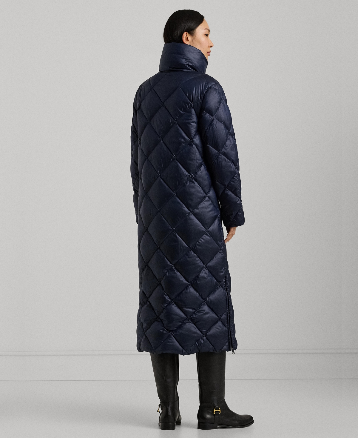 Lauren Ralph Lauren Women's Maxi Diamond Quilted Puffer Coat