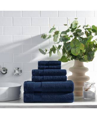 Host and Home Washcloths (12 Pack), Solid Color Options, 13x13 in, Double Stitched Edges, 600 GSM, Soft Ringspun Cotton, Stylish Striped Dobby Border