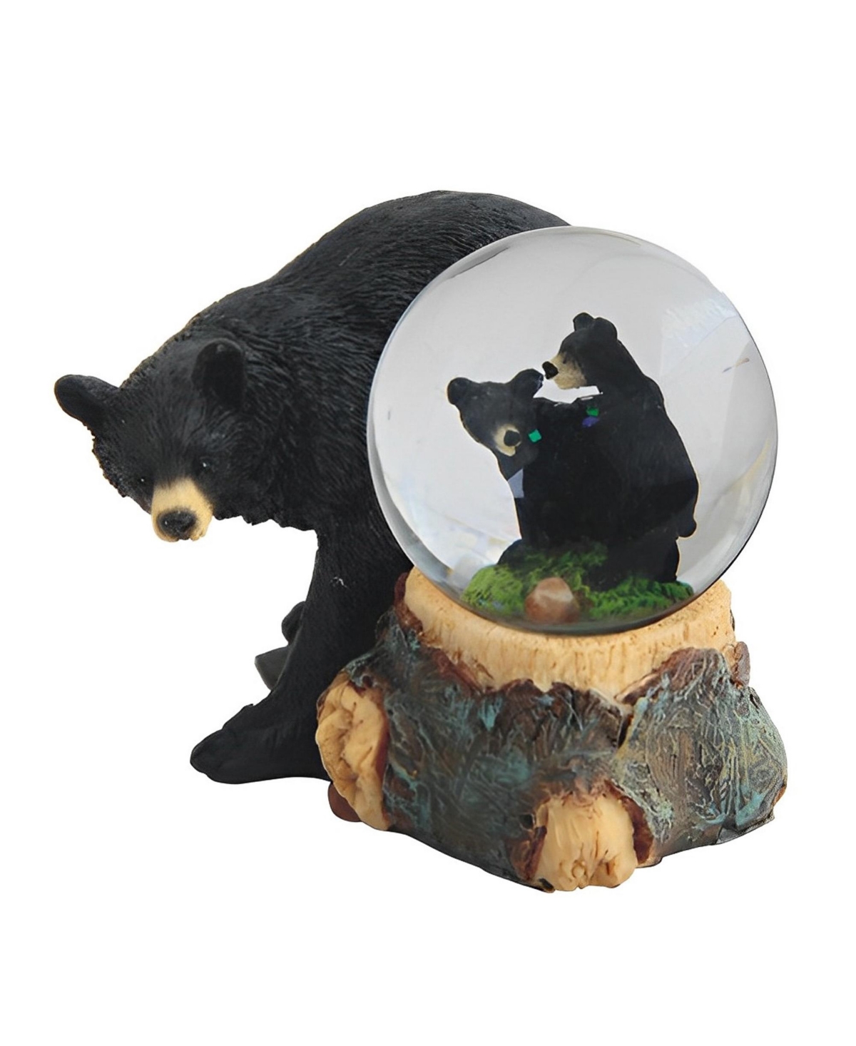 3.5"H Black Bear Glitter Snow Globe Figurine Home Decor Perfect Gift for House Warming, Holidays and Birthdays - Multicolor