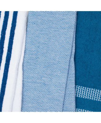 Premium Weave Yarn Dyed Kitchen Towels (Pack of 6), 100% Cotton, 16 x 26 in