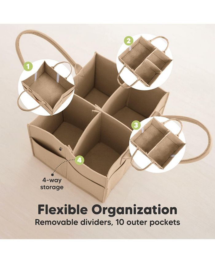 Keababies Original 2.0 Diaper Caddy - Taupe