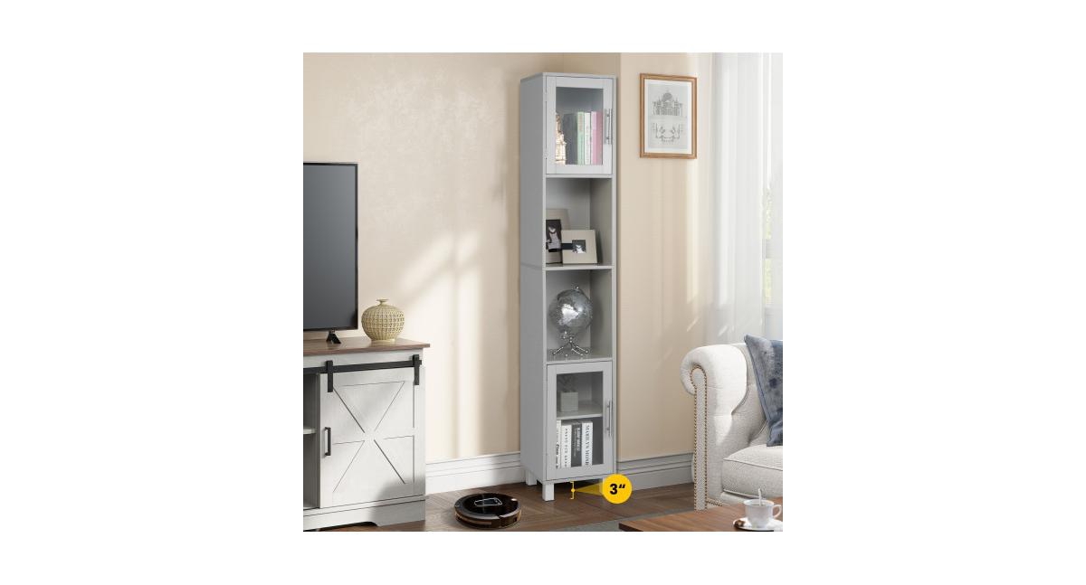 Slickblue 71 Inch Tall Tower Bathroom Storage Cabinet and Organizer Display Shelves for Bedroom