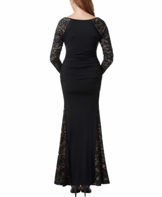 black lace maternity maxi dress Cora Maternity Photoshoot Dress