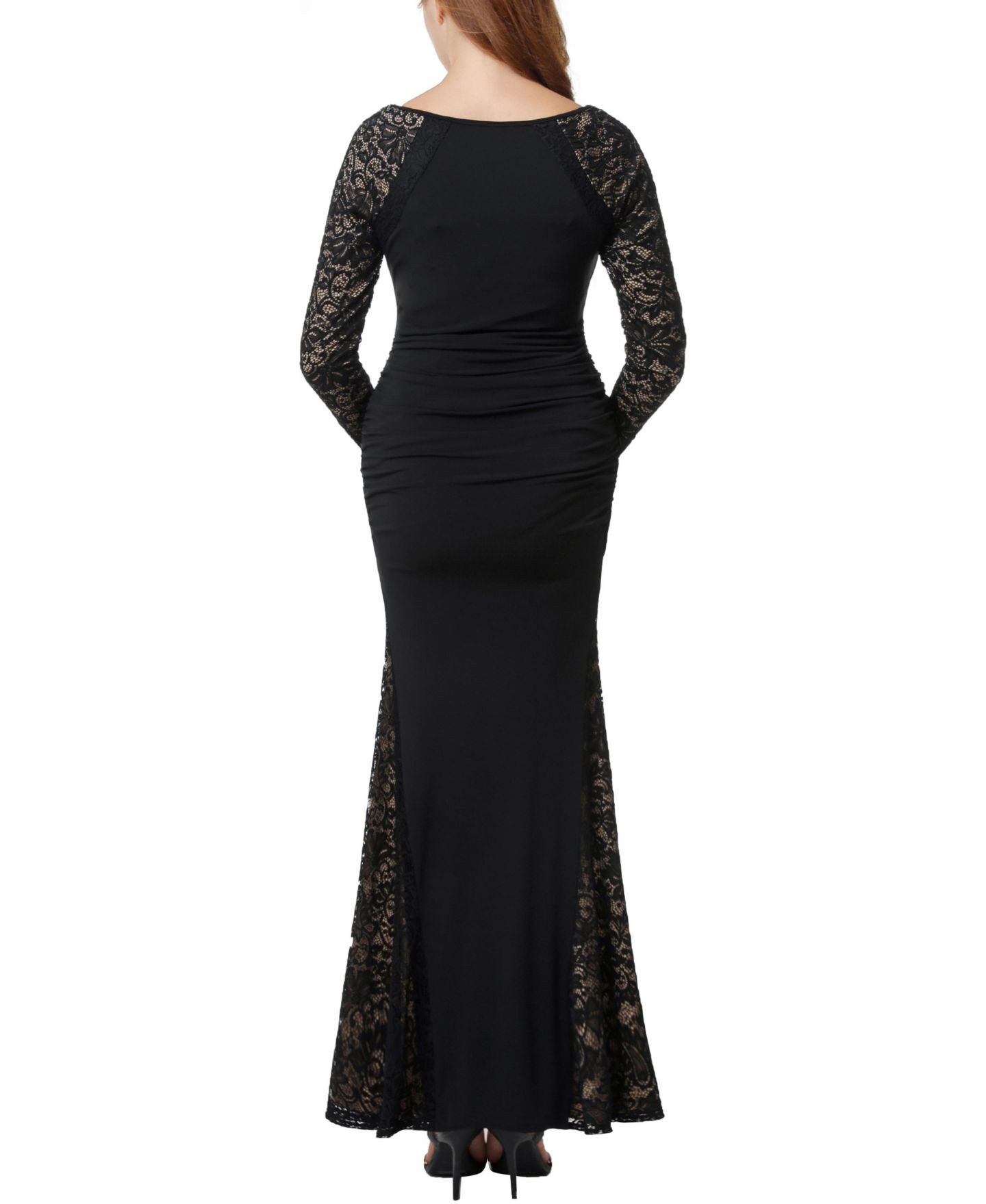 Женское платье kimi + kai Lace Trim Mermaid Maxi, цвет: Чёрный — фото 3