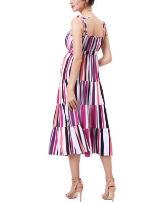 Maternity Fit and Flare Ruffle Dress