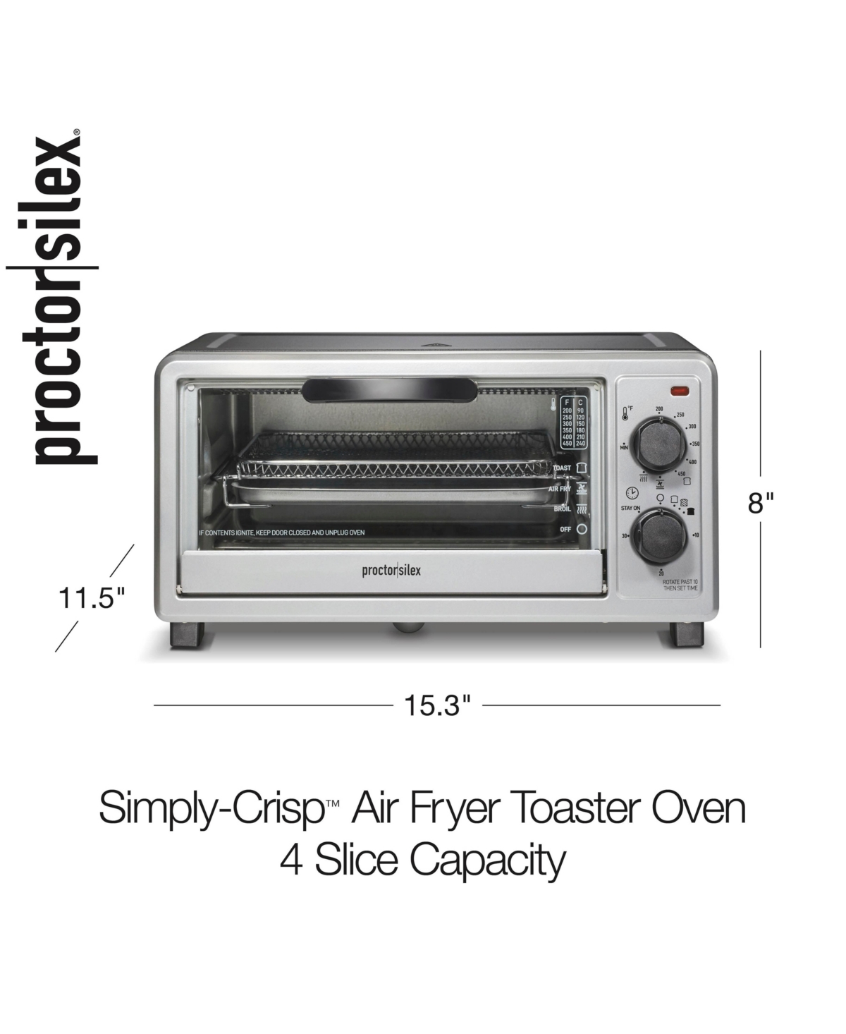 Shop Proctor Silex Simply-crisp Air Fryer Toaster Oven In Black