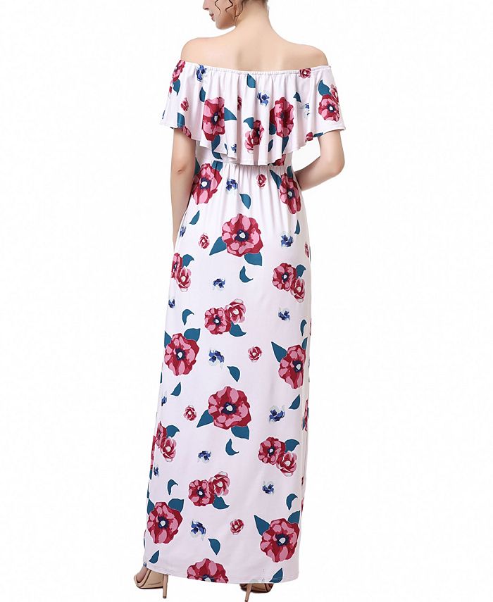 kimi + kai Maternity Floral Print Nursing Maxi Dress - Macy's