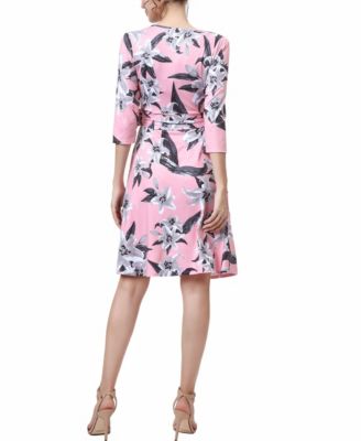 Maternity Floral Print Faux Wrap Nursing Dress