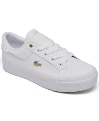 Lacoste Women's Ziane Logo Leather Casual Sneakers from Finish Line ...