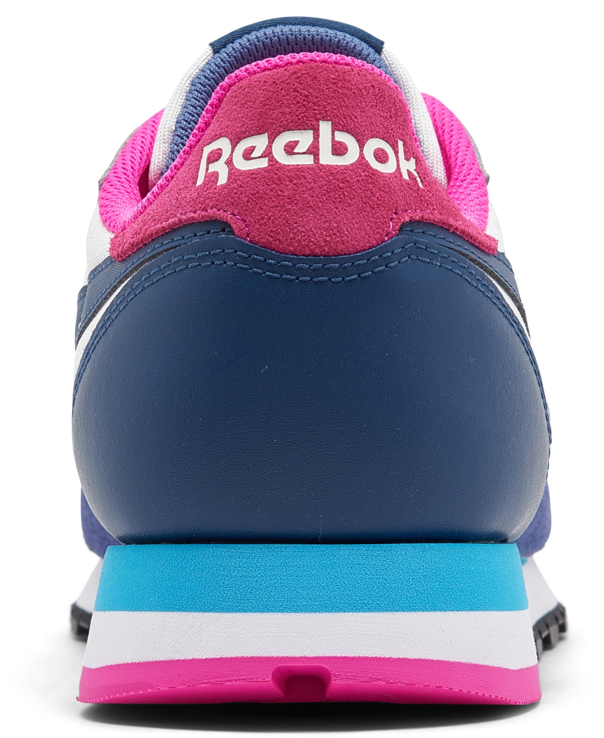 Reebok Men s Classic Nylon Casual Sneakers from Finish Line Chalk blue purple pink Smart Closet