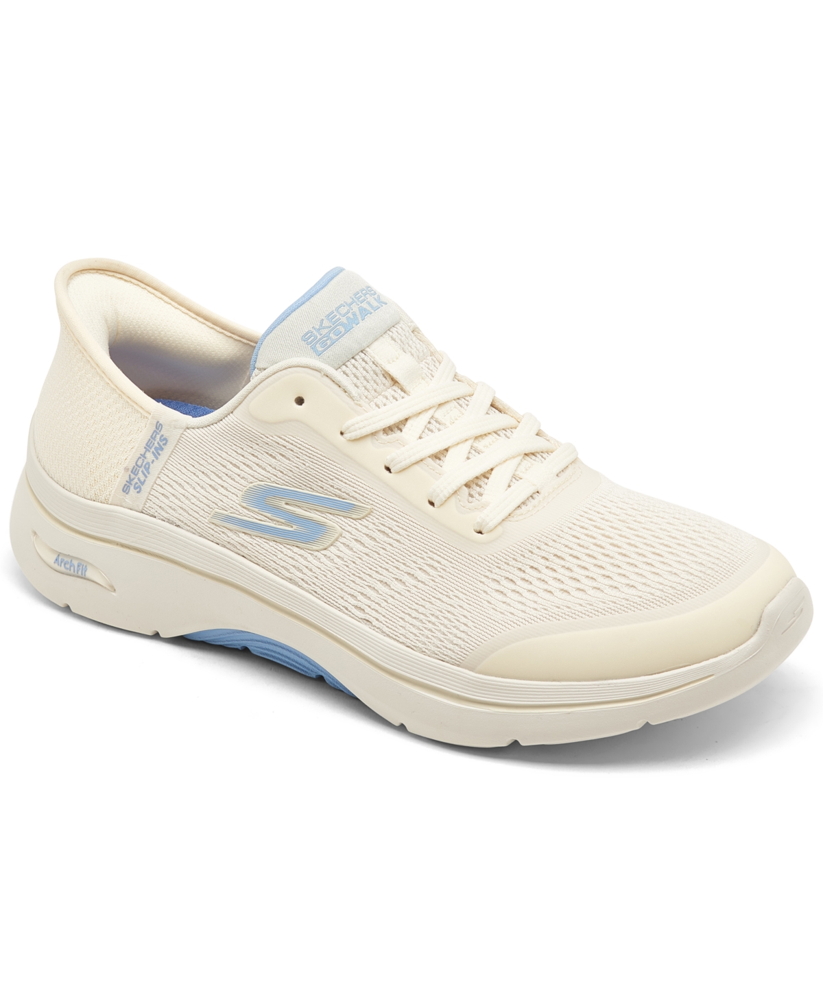 Women's Slip-Ins: Go Walk Arch Fit 2.0 Walking Sneakers from Finish Line - Natural/light blue