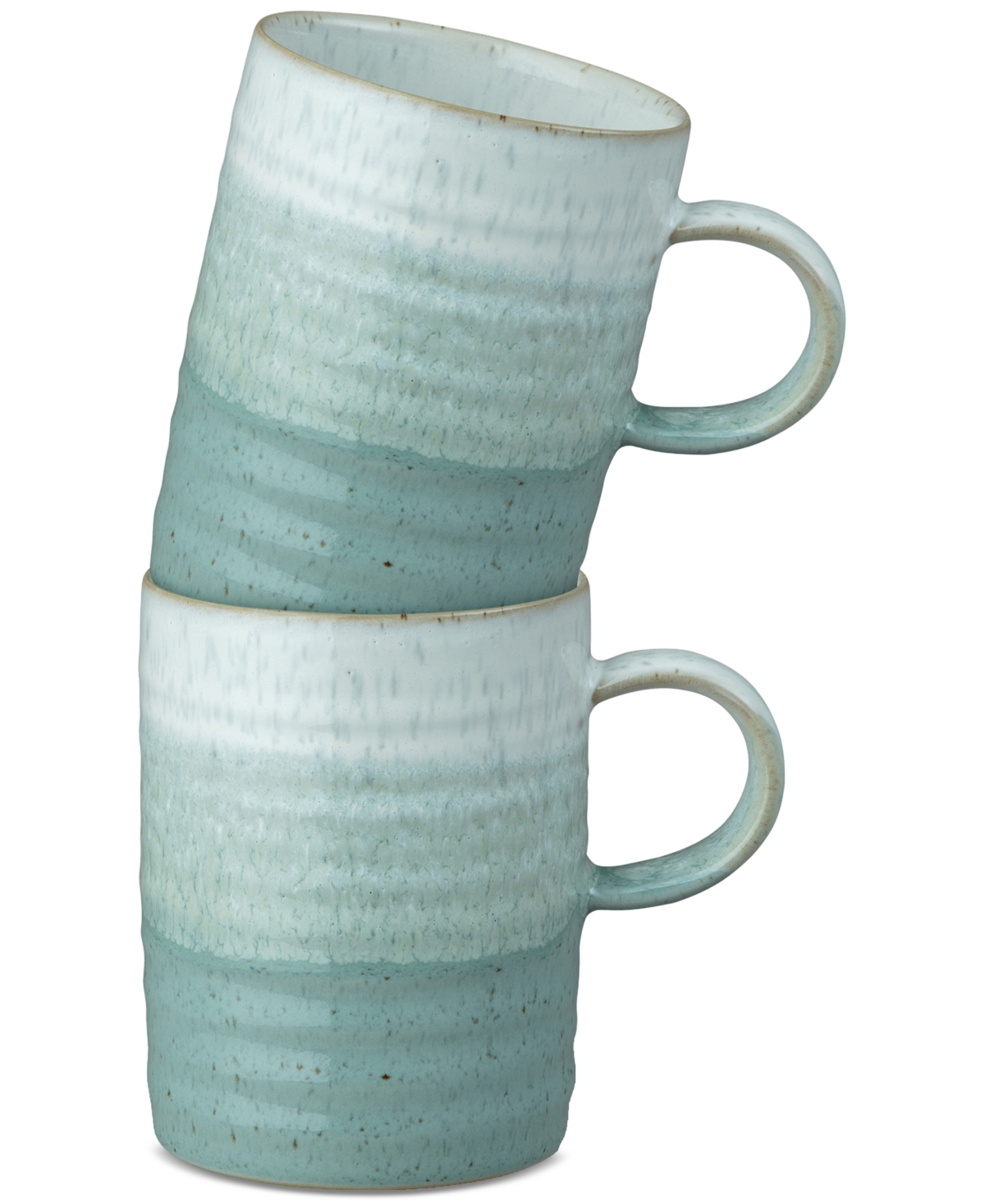 Kiln Collection Stoneware Mugs, Set of 2 - Light Gree
