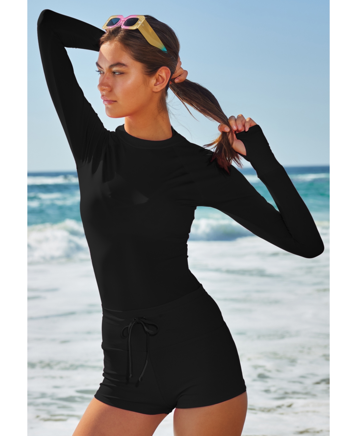 Becca Women's Burst Long-Sleeve Rashguard Swim Top
