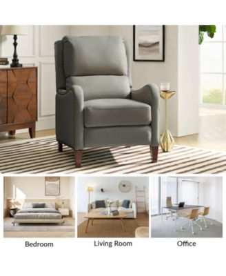 1 piece Leather Pushback Recliner chair