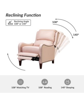 1 piece Leather Pushback Recliner chair