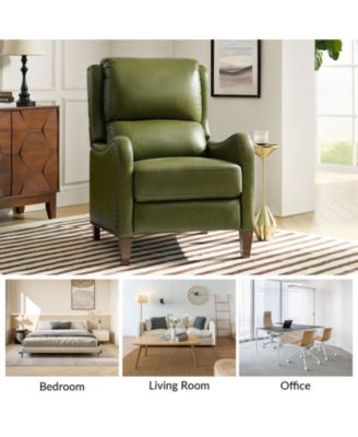 1 piece Leather Pushback Recliner chair
