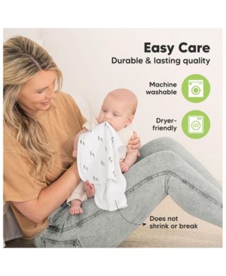 5pk Softe Muslin Burp Cloths for Baby Girls and Boys, Organic Burping Cloths for Babies, Baby Burp Clothes