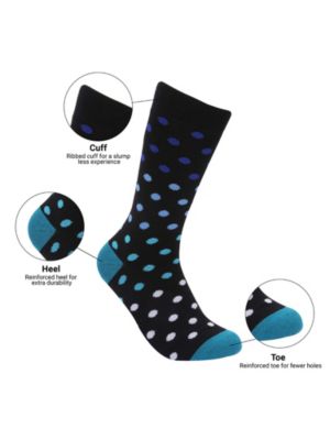 Men's Sharp Twilight Dress Crew Socks 6 Pack