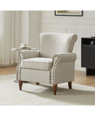 Mooresville Upholstered Armchair with Solid Wood Legs